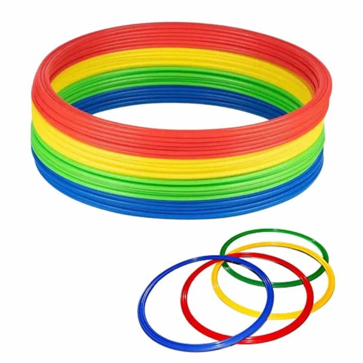 Set 12 Aros 40cm De Entrenamiento Y Agilidad Futbol