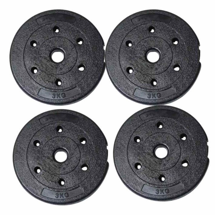 Set 4 Discos Preolímpicos Pvc 3kg Entrenamiento