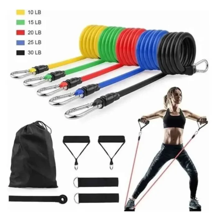 Set 5 Bandas Elásticas De Resistencias Tubulares