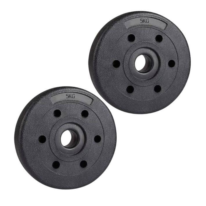 Par de Discos 5 kg PVC total 10Kg