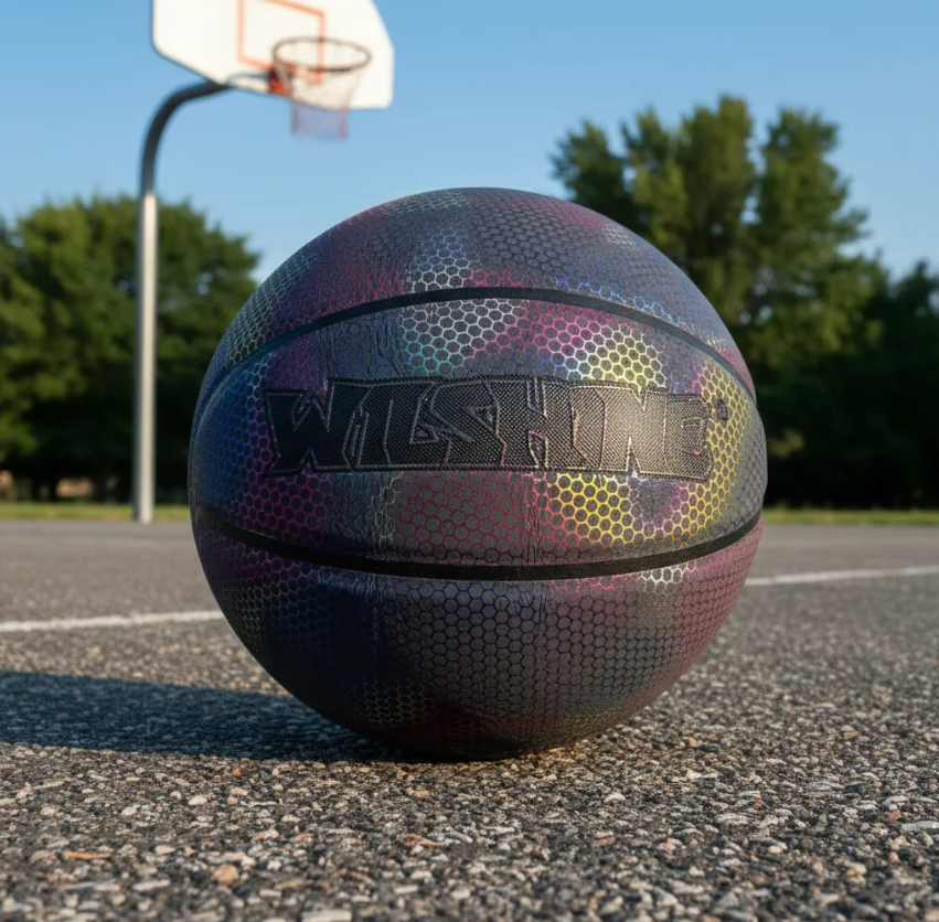 Balón De Básquet No7 Efecto Holográfico Interior Y Exterior - Imagen 3