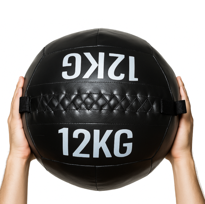 Balón Medicinal 12 kg de Ecocuero Antideslizante para CrossFit