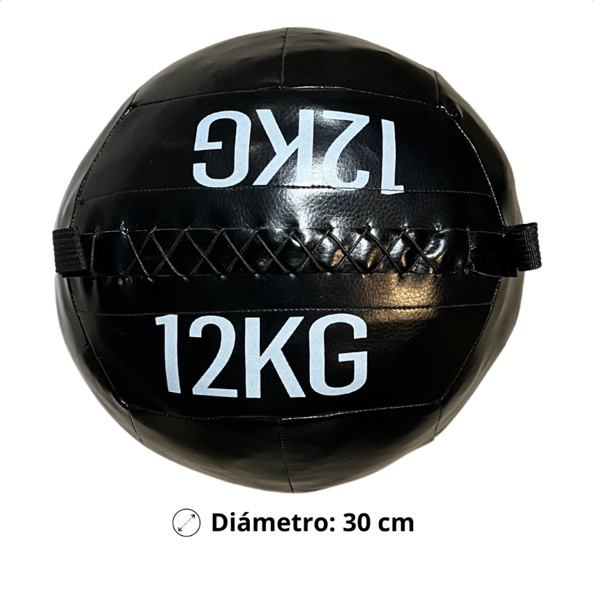 Balón Medicinal 12 kg de Ecocuero Antideslizante para CrossFit - Imagen 3