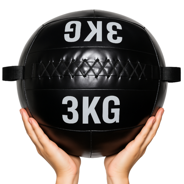 Balón Medicinal 3 kg de Ecocuero Antideslizante para CrossFit