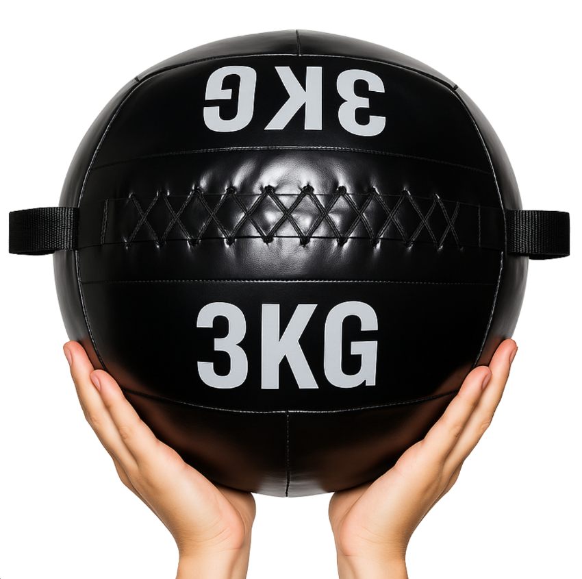 Balón Medicinal 3 kg de Ecocuero Antideslizante para CrossFit