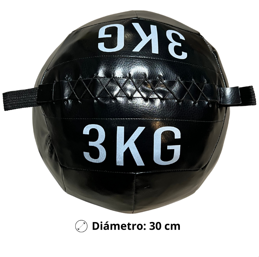 Balón Medicinal 3 kg de Ecocuero Antideslizante para CrossFit - Imagen 2