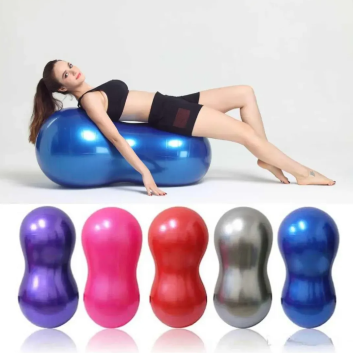 Balón Tipo Maní Ovalado Pilates Yoga 100x50cm Rehabilitación