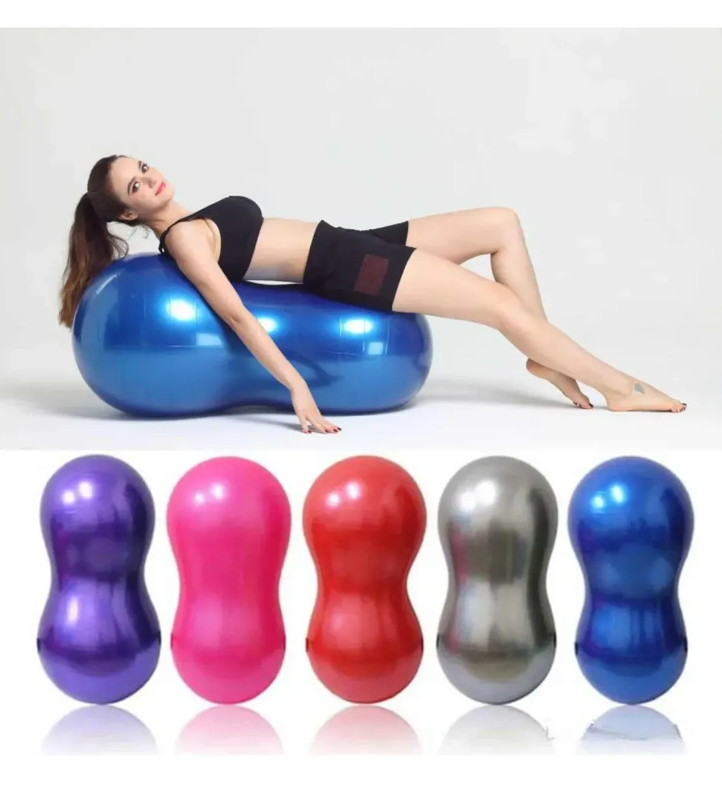 Balón Tipo Maní Ovalado Pilates Yoga 100x50cm Rehabilitación