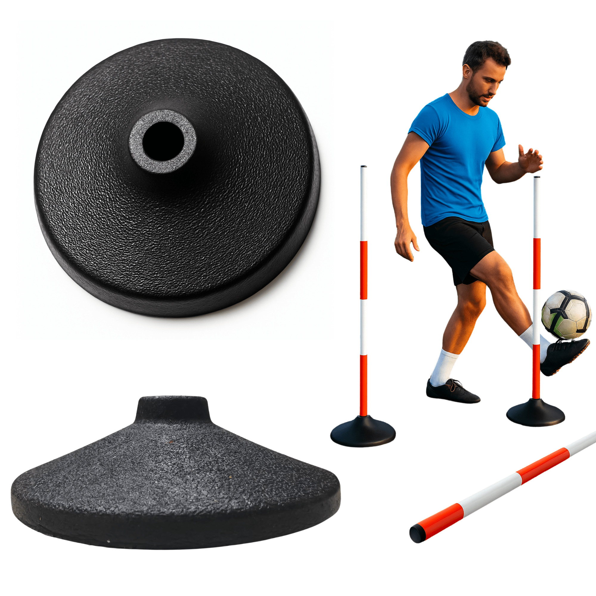 Pack x5 Base de Caucho para Bastones de Entrenamiento