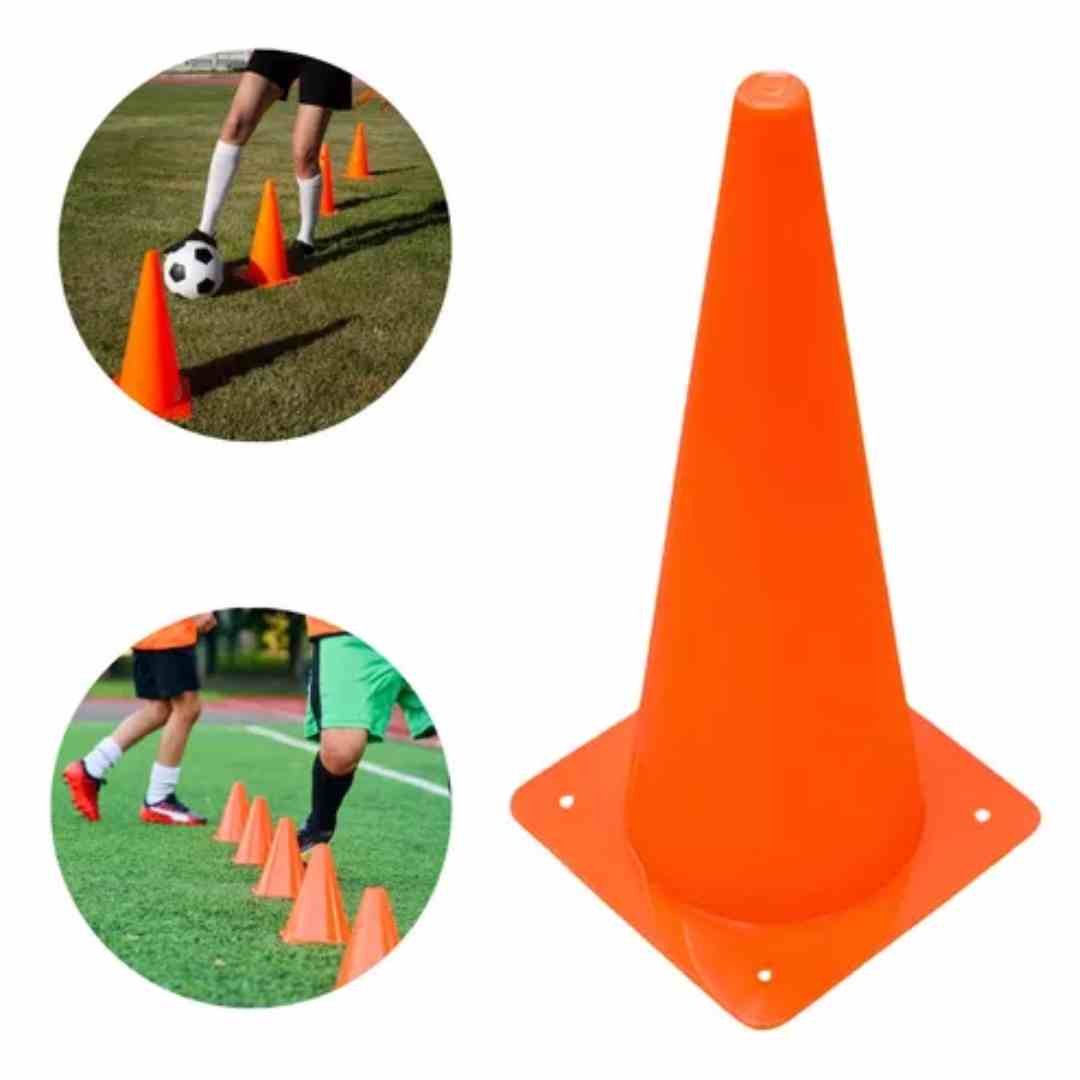 Pack 10 Conos Naranja de 38 cm para Entrenamiento Deportivo y Señalización - Imagen 2