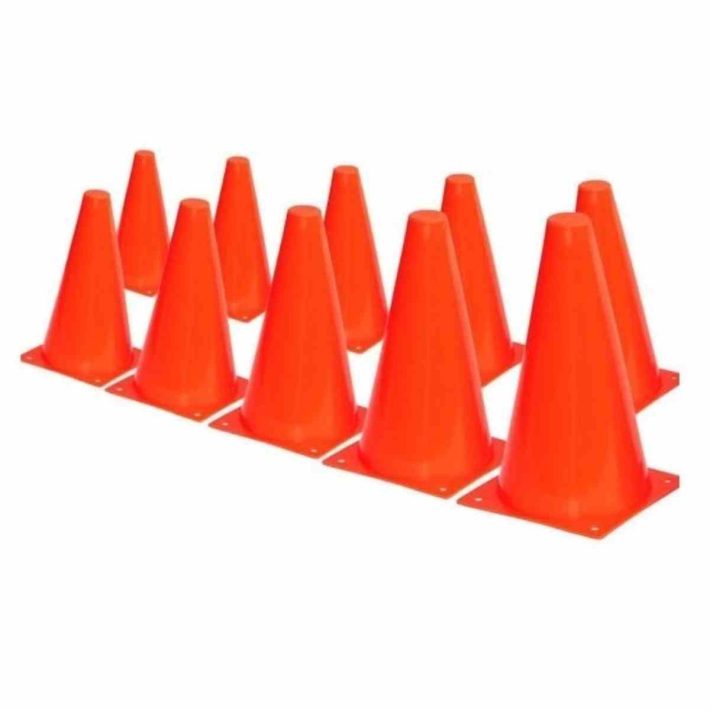 Pack 10 Conos Naranja de 38 cm para Entrenamiento Deportivo y Señalización