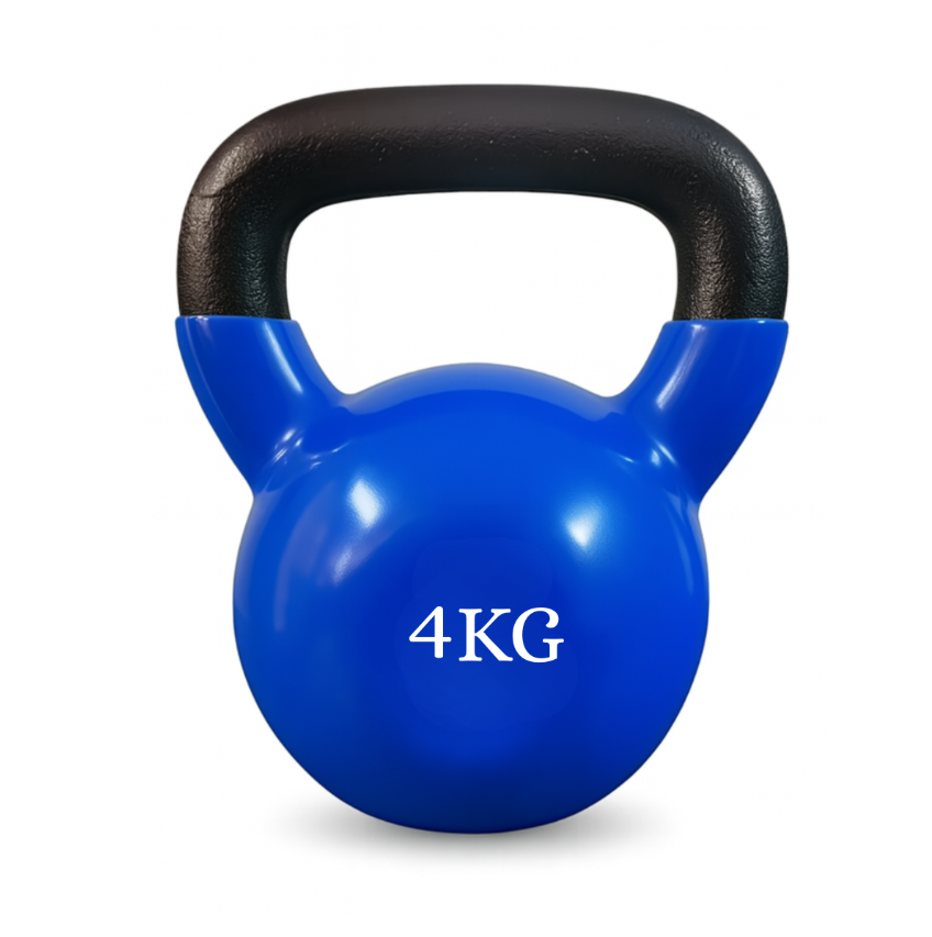 Pesa Rusa Kettlebell 4 kg de Acero con Recubrimiento de Vinilo - Imagen 3