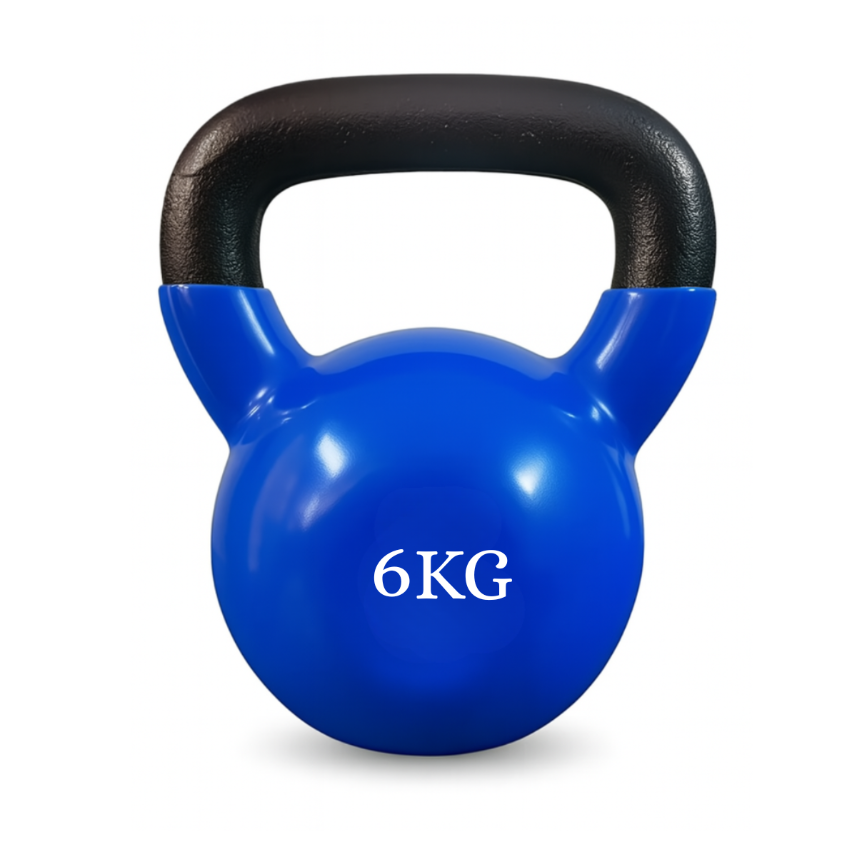 Pesa Rusa Kettlebell 6 kg de Acero con Recubrimiento de Vinilo - Imagen 3