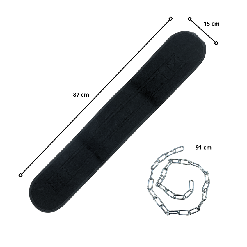 Cinturón de carga con cadena para levantamiento de pesas Fitness - Imagen 5