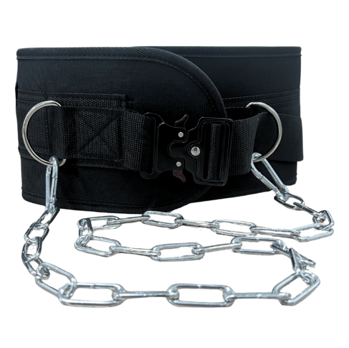 Cinturón de carga con cadena para levantamiento de pesas Fitness