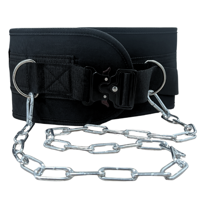 Cinturón de carga con cadena para levantamiento de pesas Fitness