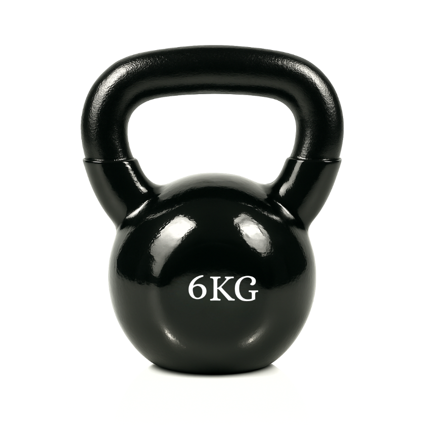 Pesa Rusa Kettlebell 6 kg de Acero con Recubrimiento de Vinilo - Imagen 2