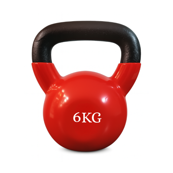 Pesa Rusa Kettlebell 6 kg de Acero con Recubrimiento de Vinilo