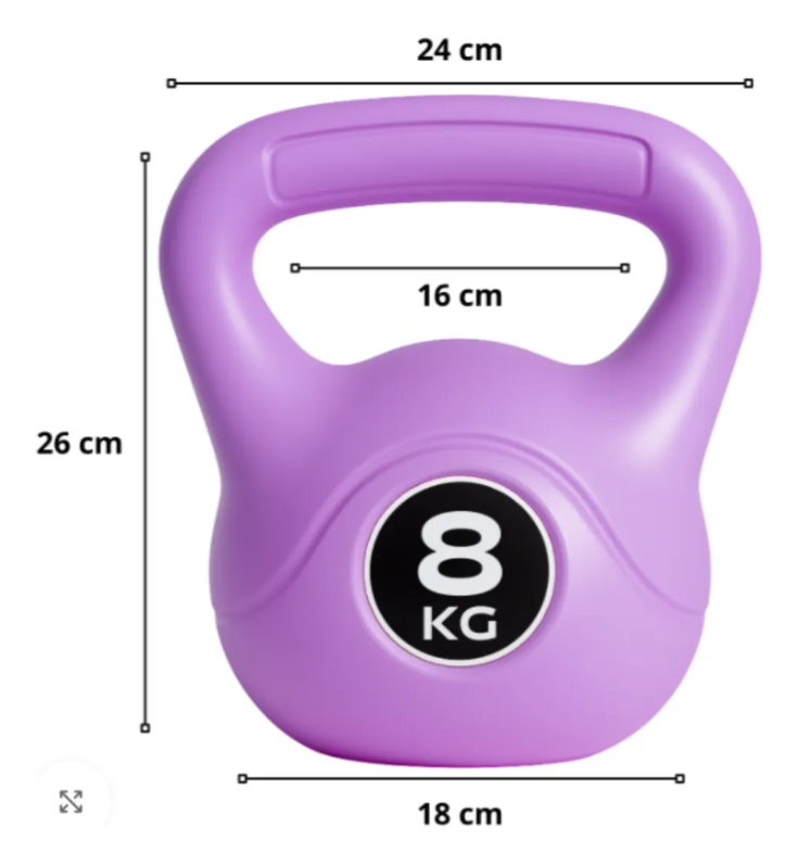 Pesa Rusa Kettlebell 8 kg para CrossFit, Fitness y Entrenamiento Funcional - Imagen 2
